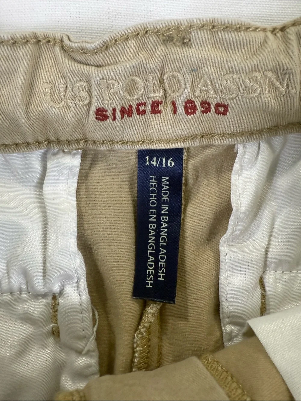 U.S. Polo Assn. Tan Cotton Bermuda Shorts Size 14/16